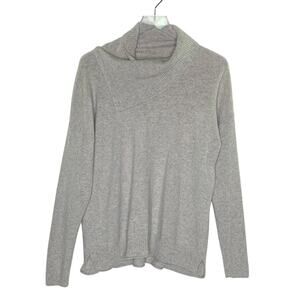 Sundance Womens Gray Cowl Neck Sweater L 100% Cashmere Luxury
